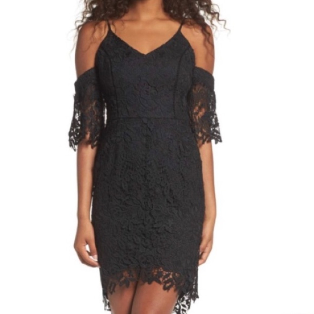 Krista Cold Shoulder Lace Dress